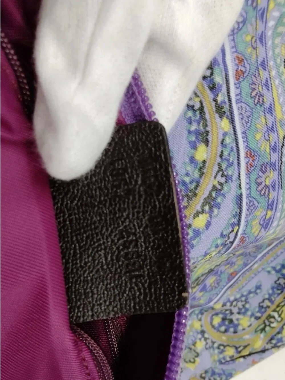 Etro Lavender Paisley Crossbody with Dark Brown Strap